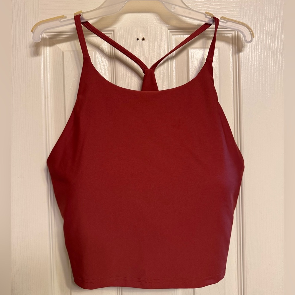 Old Navy Red Racerback Crop Tank Top